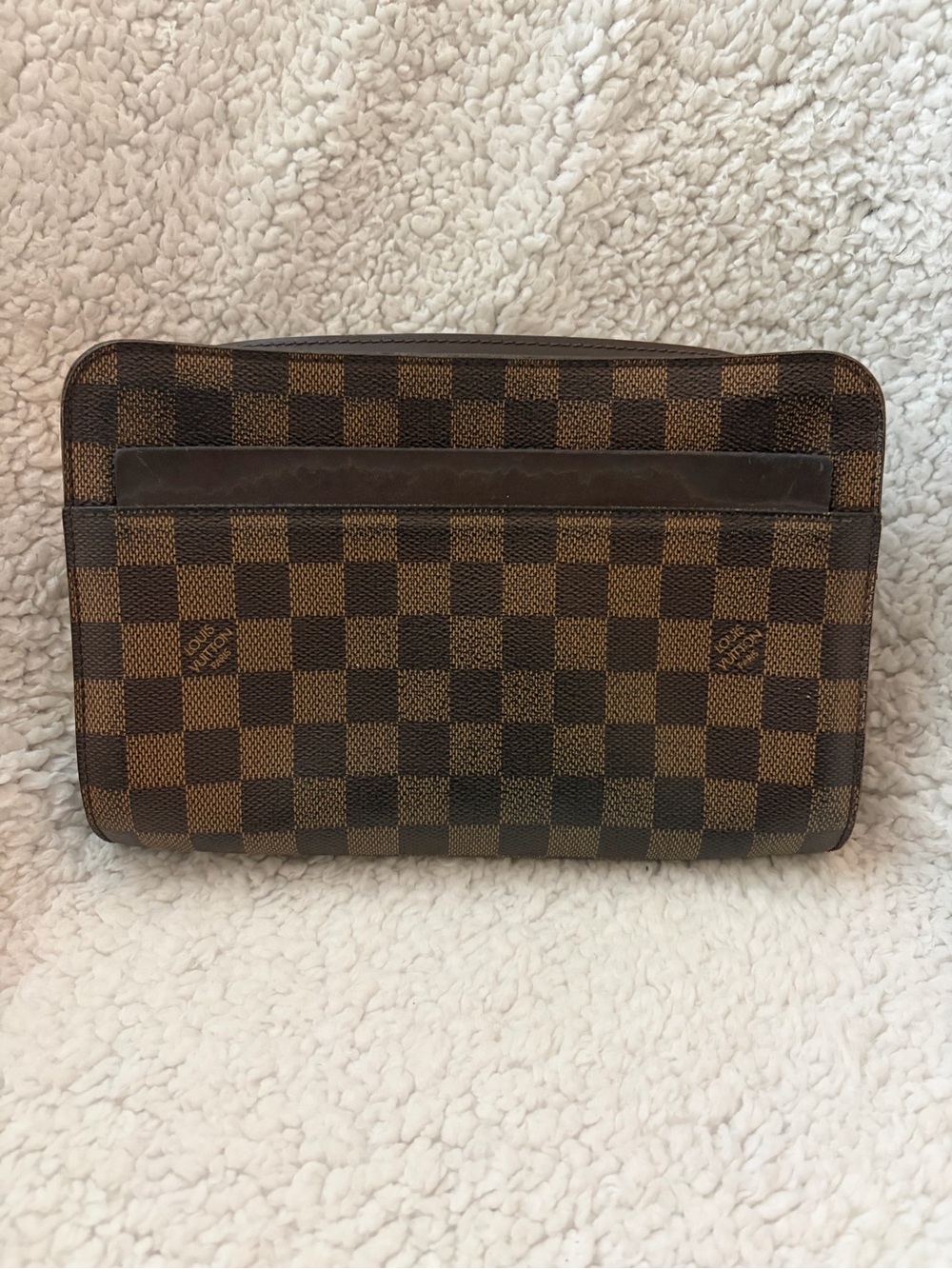 Louis Vuitton Damier Ebene Pochette Saint Louis Clutch/Wristlet Flawed